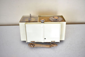 Bluetooth Ready To Go - Ivory 1959 General Electric Model C-465C Vacuum Tube AM Clock Radio Excellent Shape! Sounds Fantastic!