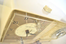 Load image into Gallery viewer, Honey Beige 1966 General Electric Model C-413C AM Vacuum Tube Clock Radio Sounds Great! Excellent Condition!