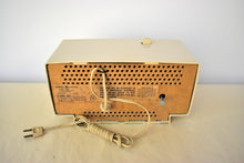 Load image into Gallery viewer, Honey Beige 1966 General Electric Model C-413C AM Vacuum Tube Clock Radio Sounds Great! Excellent Condition!