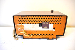 Bluetooth 準備完了 - ナツメグ ブラウン 1966 ゼネラル エレクトリック モデル C-547 真空管 AM ラジオ目覚まし時計 素晴らしい状態です。いいね！