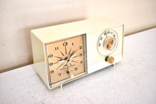 Load image into Gallery viewer, Bluetooth Ready To Go - Beige Ivory Vintage 1964 General Electric Model C-403D AM Vacuum Tube Alarm Clock Radio Sounds Great!