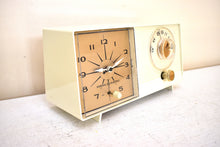 Load image into Gallery viewer, Bluetooth Ready To Go - Beige Ivory Vintage 1964 General Electric Model C-403D AM Vacuum Tube Alarm Clock Radio Sounds Great!