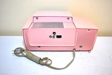 Load image into Gallery viewer, Princess Pink Mid Century 1959 General Electric Model C-416C Vacuum Tube AM Clock Radio Beauty Sounds Fantastic Excellent Condition!