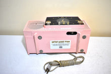 Load image into Gallery viewer, Princess Pink Mid Century 1959 General Electric Model C-416C Vacuum Tube AM Clock Radio Beauty Sounds Fantastic Excellent Condition!