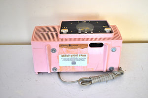 Princess Pink Mid Century 1959 General Electric Model C-416C Vacuum Tube AM Clock Radio Beauty Sounds Fantastic Excellent Condition!