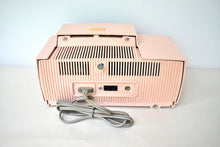 Load image into Gallery viewer, Princess Pink Mid Century 1959 General Electric Model C-416C Vacuum Tube AM Clock Radio Beauty Sounds Fantastic Excellent Condition!