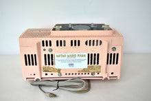 Load image into Gallery viewer, Princess Pink Mid Century 1959 General Electric Model C-416C Vacuum Tube AM Clock Radio Beauty Sounds Fantastic Excellent Condition!