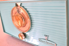画像をギャラリービューアに読み込む, Bluetooth Ready To Go - Laguna Turquoise 1959 General Electric Model T-107B Vacuum Tube AM Radio Mid Century Sound Blaster! Excellent Condition!