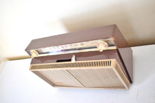 画像をギャラリービューアに読み込む, Sahara Tan 1958 General Electric Model T-116A Vacuum Tube AM Clock Radio Dual Speaker Excellent Condition!