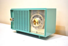 Load image into Gallery viewer, Bluetooth Ready To Go - Turquoise 1959 General Electric Model T-127A AM Vacuum Tube Radio Excellent Condition Great Receiver!