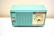 Load image into Gallery viewer, Bluetooth Ready To Go - Turquoise 1959 General Electric Model T-127A AM Vacuum Tube Radio Excellent Condition Great Receiver!