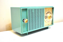 Load image into Gallery viewer, Bluetooth Ready To Go - Turquoise 1959 General Electric Model T-127A AM Vacuum Tube Radio Excellent Condition Great Receiver!