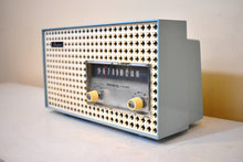 Load image into Gallery viewer, Breezeway Blue 1960 General Electric Model T-165A Vacuum Tube Radio Sounds and Looks Great!