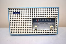 Load image into Gallery viewer, Breezeway Blue 1960 General Electric Model T-165A Vacuum Tube Radio Sounds and Looks Great!