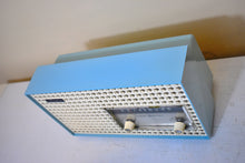 Load image into Gallery viewer, Breezeway Blue 1960 General Electric Model T-165A Vacuum Tube Radio Sounds and Looks Great!