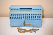 Load image into Gallery viewer, Breezeway Blue 1960 General Electric Model T-165A Vacuum Tube Radio Sounds and Looks Great!