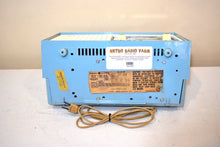 Load image into Gallery viewer, Breezeway Blue 1960 General Electric Model T-165A Vacuum Tube Radio Sounds and Looks Great!