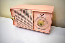 Load image into Gallery viewer, Bluetooth Ready To Go - Carnation Pink Mid Century Vintage 1959 General Electric Model T-125A Vacuum Tube Radio Sounds Great! Excellent Condition!