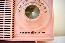 Load image into Gallery viewer, Bluetooth Ready To Go - Carnation Pink Mid Century Vintage 1959 General Electric Model T-125A Vacuum Tube Radio Sounds Great! Excellent Condition!