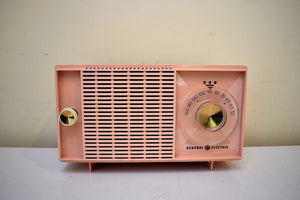 Bluetooth Ready To Go - Carnation Pink Mid Century Vintage 1959 General Electric Model T-125A Vacuum Tube Radio Sounds Great! Excellent Condition!