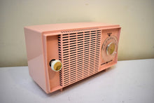 Load image into Gallery viewer, Bluetooth Ready To Go - Carnation Pink Mid Century Vintage 1959 General Electric Model T-125A Vacuum Tube Radio Sounds Great! Excellent Condition!