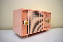 Load image into Gallery viewer, Bluetooth Ready To Go - Carnation Pink Mid Century Vintage 1959 General Electric Model T-125A Vacuum Tube Radio Sounds Great! Excellent Condition!