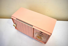 Load image into Gallery viewer, Bluetooth Ready To Go - Carnation Pink Mid Century Vintage 1959 General Electric Model T-125A Vacuum Tube Radio Sounds Great! Excellent Condition!