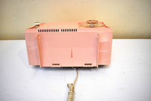 Load image into Gallery viewer, Bluetooth Ready To Go - Carnation Pink Mid Century Vintage 1959 General Electric Model T-125A Vacuum Tube Radio Sounds Great! Excellent Condition!