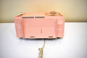 Bluetooth Ready To Go - Carnation Pink Mid Century Vintage 1959 General Electric Model T-125A Vacuum Tube Radio Sounds Great! Excellent Condition!