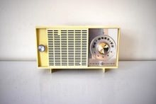 Load image into Gallery viewer, Bluetooth Ready To Go - Antique White 1959 General Electric Model T-127 AM Radio Works Great! Excellent Condition!