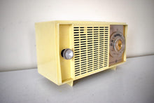 Load image into Gallery viewer, Bluetooth Ready To Go - Antique White 1959 General Electric Model T-127 AM Radio Works Great! Excellent Condition!