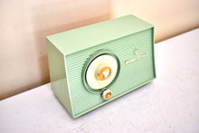 Load image into Gallery viewer, Bluetooth Ready To Go - Mint Green 1959 General Electric GE Model T-103A AM Vacuum Tube Radio Sounds Wonderful! Excellent Condition!