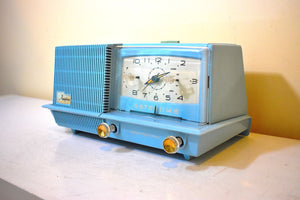 コーンフラワー ブルー 1960 GE ゼネラル エレクトリック モデル C-421A AM ヴィンテージ ラジオ 素晴らしい状態です。いいね！