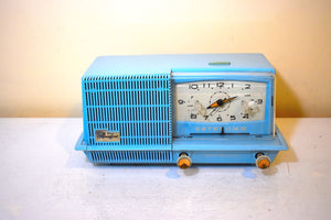 コーンフラワー ブルー 1960 GE ゼネラル エレクトリック モデル C-421A AM ヴィンテージ ラジオ 素晴らしい状態です。いいね！