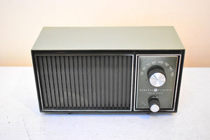 Bluetooth Ready To Go - Pea Green 1968 General Electric Model Unknown Solid State Transistor Radio! Excellent Condition and Sounding!