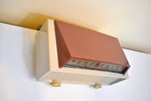 Load image into Gallery viewer, Taupe and Tan 1954 Hallicrafters Model 611 AM Vacuum Tube Radio Sounds Great! Rare Model!
