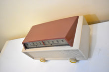 Load image into Gallery viewer, Taupe and Tan 1954 Hallicrafters Model 611 AM Vacuum Tube Radio Sounds Great! Rare Model!