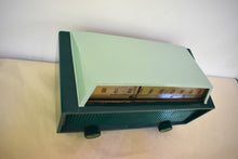 Load image into Gallery viewer, Ranger Green 1954 Hallicrafters Model 612 AM Vacuum Tube Radio Sounds Great! Rare Model Color Combo!
