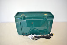 Load image into Gallery viewer, Ranger Green 1954 Hallicrafters Model 612 AM Vacuum Tube Radio Sounds Great! Rare Model Color Combo!