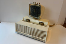画像をギャラリービューアに読み込む, Aura White 1958 Philco Predicta Model H765-124 Vacuum Tube AM Clock Radio Awesome! Excellent Plus Condition!