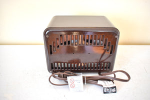 Espresso Marble Bakelite 1946 ITI Lyric Model 546T AM Vacuum Tube Radio Stunning Looking and Works Great!