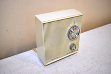 Load image into Gallery viewer, Bluetooth Ready To Go - Puff White 1966 Jetstream Model 6411 AM Solid State Transistor Radio! How Fun!