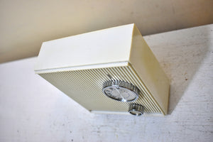 Bluetooth Ready To Go - Puff White 1966 Jetstream Model 6411 AM Solid State Transistor Radio! How Fun!