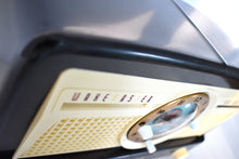 Load image into Gallery viewer, Ebony Ivory 1950 Jewel Wakemaster Model 5057U Vacuum Tube AM Clock Radio Beautiful Design Sounds Great!