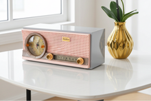 画像をギャラリービューアに読み込む, Victoria Pink Gray 1959 Truetone D-2000 Vacuum Tube AM Clock Radio Excellent Condition! Never Before Seen Rare!