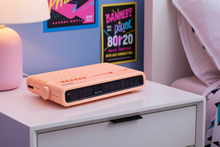 Load image into Gallery viewer, Flamingo Pink 1980s Sharp Model FX-C11P AM FM Digital Alarm Clock Radio! Excellent Condition!