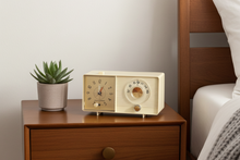 Load image into Gallery viewer, Beige Ivory Vintage 1964 General Electric Model C-403B AM Vacuum Tube Clock Radio Sounds Great! 