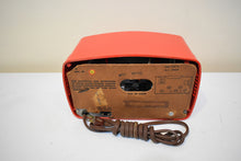 Load image into Gallery viewer, Chieftian Red 1951 Lang Model DR90 Vacuum Tube AM Radio Excellent Condition Rare Original Molded Color Sounds Lang-tastic!