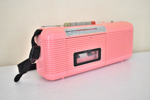 Go-Go's Pink 80s Lennox Model CT-72 AM FM Cassette Mini Boombox
