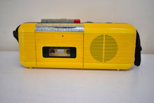 画像をギャラリービューアに読み込む, Cab Yellow 80s Street Beat Model CT-72 AM FM Cassette Mini Boombox Radio! Sounds Great Excellent Condition!